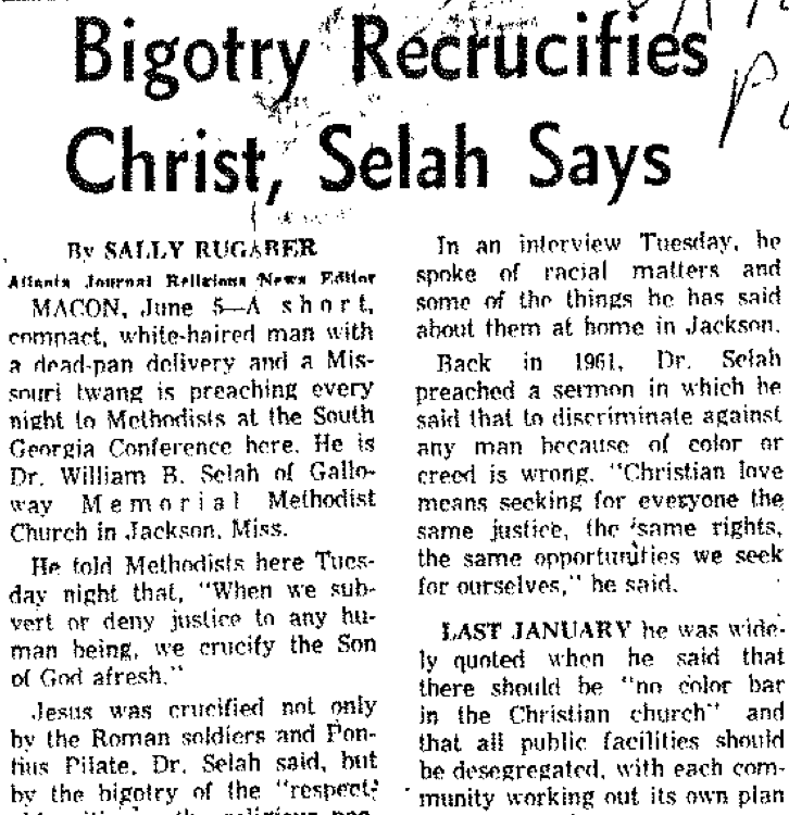 Bigotry Recrucifies Christ, Selah Says